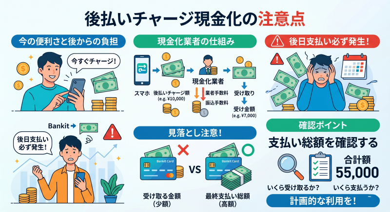 バンキットカード後払い現金化をする前の注意点