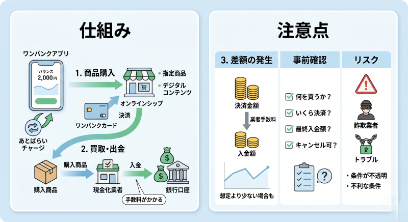 ワンバンク現金化の注意点