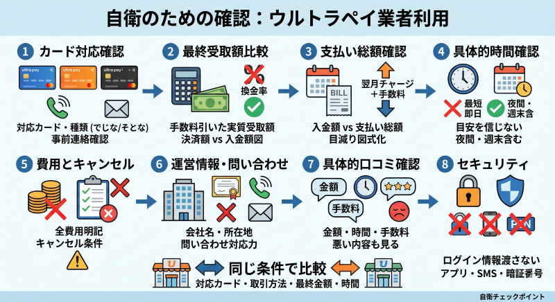ウルトラペイ現金化の業者利用の際の注意点