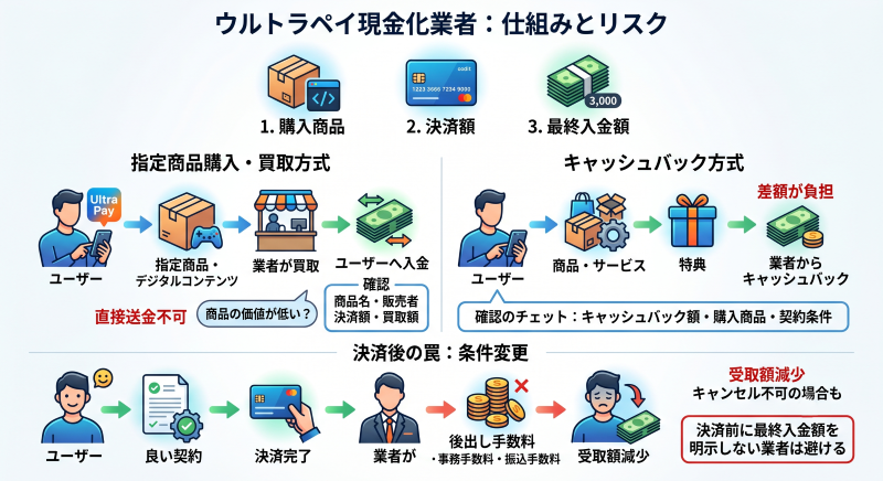 ウルトラペイ現金化業者の仕組みとリスク