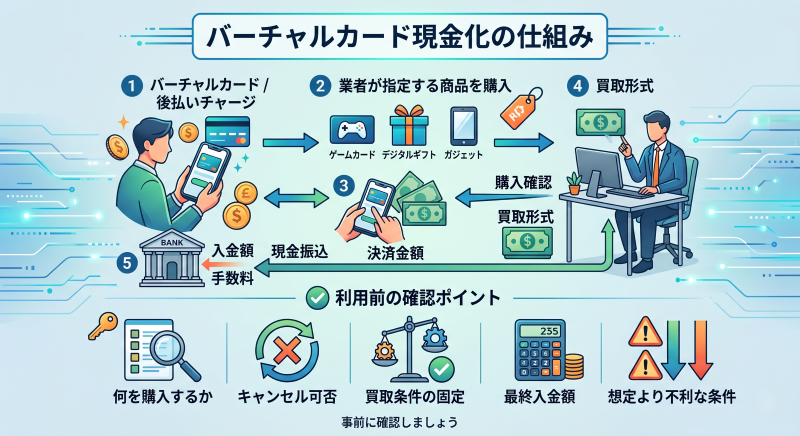 バーチャルカード現金化の仕組み