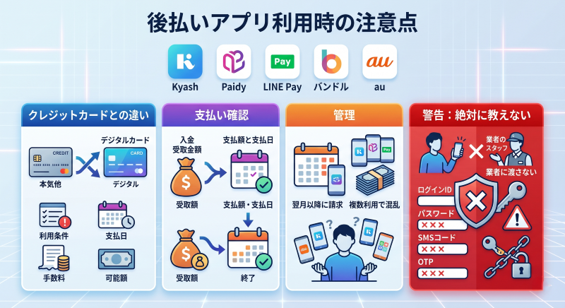 ブリッジで後払いアプリ現金化をするときの注意点