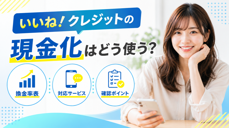 いいね！クレジットの現金化はどう使う？換金率表・対応サービスなど確認ポイント