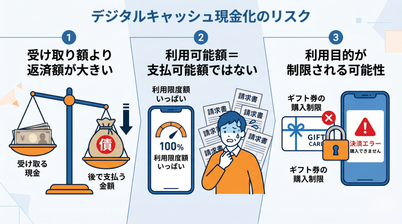 Kyash現金化の支払いリスク