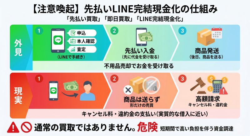 先払い現金化の仕組み
